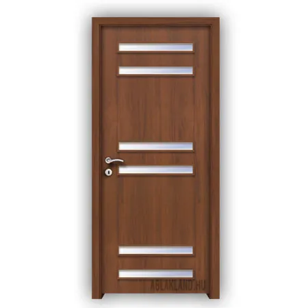 65x210 Dekor Beltéri Ajtó, Üveges, Nyíló- vagy Tolóajtó, Dió, SortiDoor 045SZD