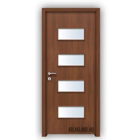 65x210 Dekor Beltéri Ajtó, Üveges, Nyíló- vagy Tolóajtó, Dió, SortiDoor 046SZD