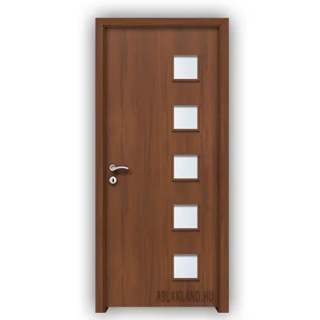65x210 Dekor Beltéri Ajtó, Üveges, Nyíló- vagy Tolóajtó, Dió, SortiDoor 047SZD