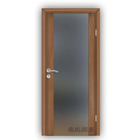 65x210 Dekor Beltéri Ajtó, Edzett Üveges, Nyíló- vagy Tolóajtó, Dió, SortiDoor 054SZD