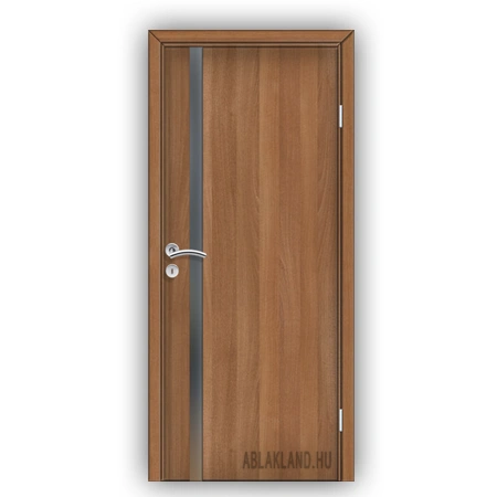 65x210 Dekor Beltéri Ajtó, Edzett Üveges, Nyíló- vagy Tolóajtó, Dió, SortiDoor 056SZD