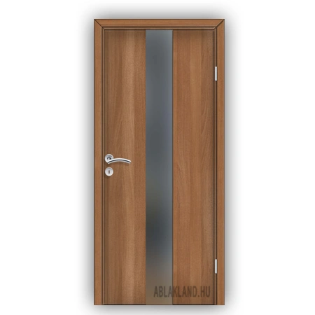 65x210 Dekor Beltéri Ajtó, Edzett Üveges, Nyíló- vagy Tolóajtó, Dió, SortiDoor 057SZD