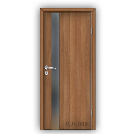 65x210 Dekor Beltéri Ajtó, Edzett Üveges, Nyíló- vagy Tolóajtó, Dió, SortiDoor 058SZD