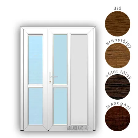 Műanyag Kétszárnyú Bejárati Ajtó, NeoDoor 12D