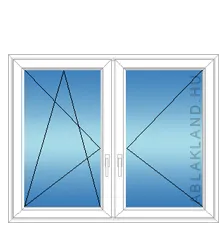 180x130 Műanyag ablak, Kétszárnyú, Bukó/Nyíló+Nyíló, Neo80 Rehau (2)