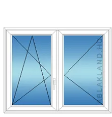 180x150 Műanyag ablak, Középen Felnyíló, Bukó/Nyíló+Nyíló, Neo Iso Rehau (2)