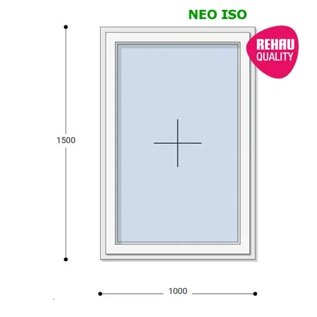 100x150 Műanyag ablak, Egyszárnyú, Fix Ablakszárnyban, Neo Iso Rehau