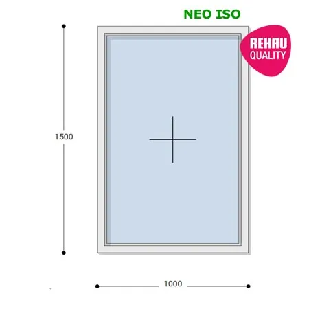 100x150 Műanyag ablak, Egyszárnyú, Fix, Neo Iso Rehau