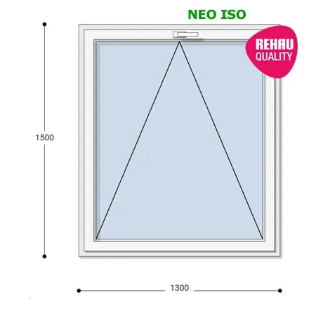 130x150 Műanyag ablak, Egyszárnyú, Bukó, Neo Iso Rehau