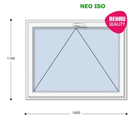 140x110 Műanyag ablak, Egyszárnyú, Bukó, Neo Iso Rehau