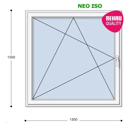 150x150 Műanyag ablak, Egyszárnyú, Bukó/Nyíló, Neo Iso Rehau