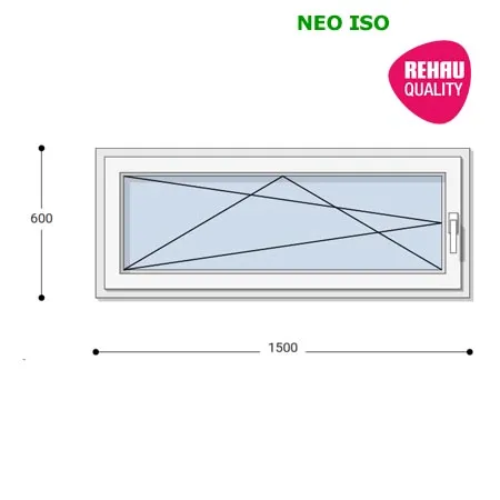 150x60 Műanyag ablak, Egyszárnyú, Bukó/Nyíló, Neo Iso Rehau