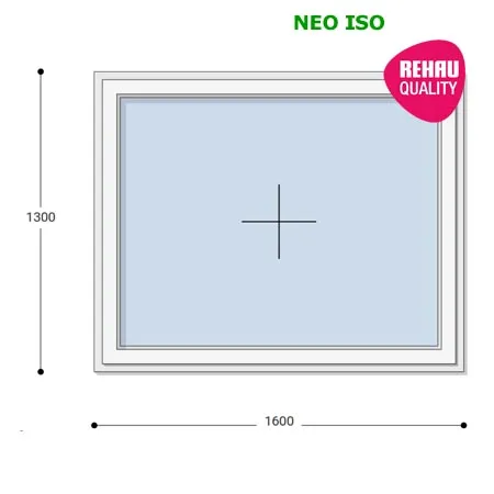 160x130 Műanyag ablak, Egyszárnyú, Fix Ablakszárnyban, Neo Iso Rehau