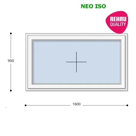 160x90 Műanyag ablak, Egyszárnyú, Fix Ablakszárnyban, Neo Iso Rehau