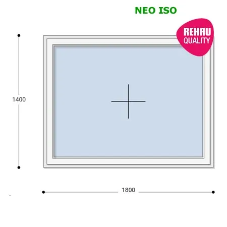 180x140 Műanyag ablak, Egyszárnyú, Fix Ablakszárnyban, Neo Iso Rehau