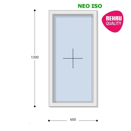 60x120 Műanyag ablak, Egyszárnyú, Fix, Neo Iso Rehau