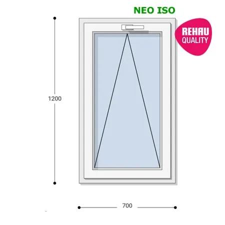 70x120 Műanyag ablak, Egyszárnyú, Bukó, Neo Iso Rehau
