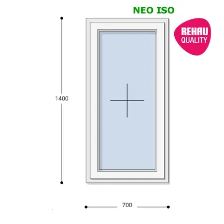 70x140 Műanyag ablak, Egyszárnyú, Fix Ablakszárnyban, Neo Iso Rehau