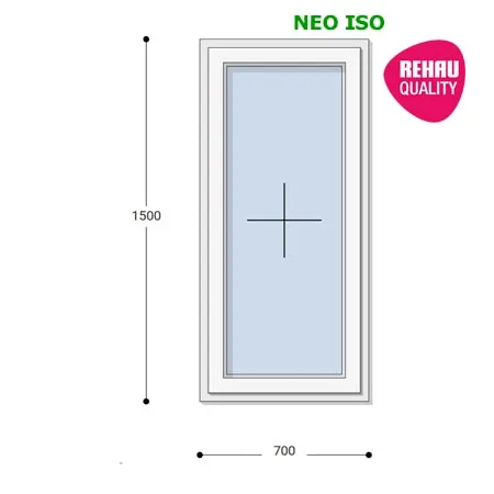 70x150 Műanyag ablak, Egyszárnyú, Fix Ablakszárnyban, Neo Iso Rehau