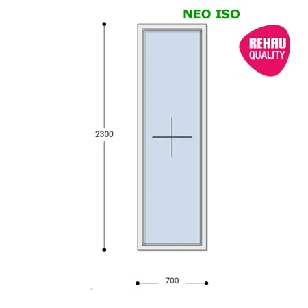 70x230 Műanyag ablak, Egyszárnyú, Fix, Neo Iso Rehau