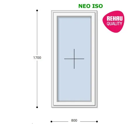 80x170 Műanyag ablak, Egyszárnyú, Fix Ablakszárnyban, Neo Iso Rehau