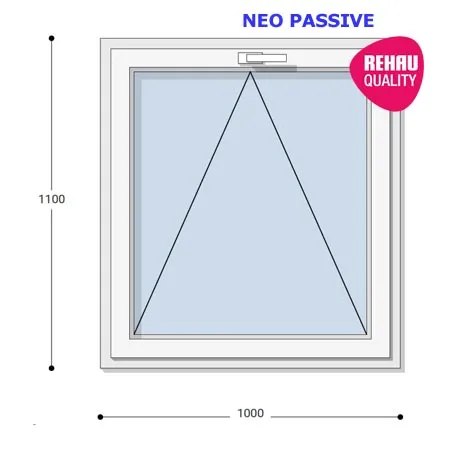 100x110 Műanyag ablak, Egyszárnyú, Bukó, Neo Passive Rehau