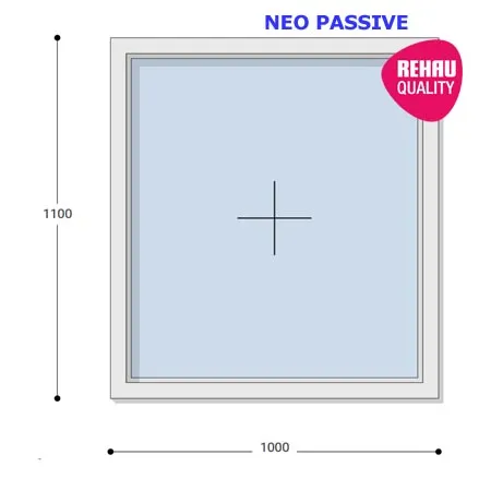 100x110 Műanyag ablak, Egyszárnyú, Fix, Neo Passive Rehau