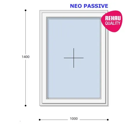 100x140 Műanyag ablak, Egyszárnyú, Fix Ablakszárnyban, Neo Passive Rehau