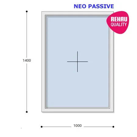 100x140 Műanyag ablak, Egyszárnyú, Fix, Neo Passive Rehau