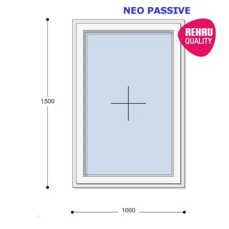 100x150 Műanyag ablak, Egyszárnyú, Fix Ablakszárnyban, Neo Passive Rehau