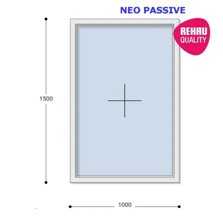 100x150 Műanyag ablak, Egyszárnyú, Fix, Neo Passive Rehau
