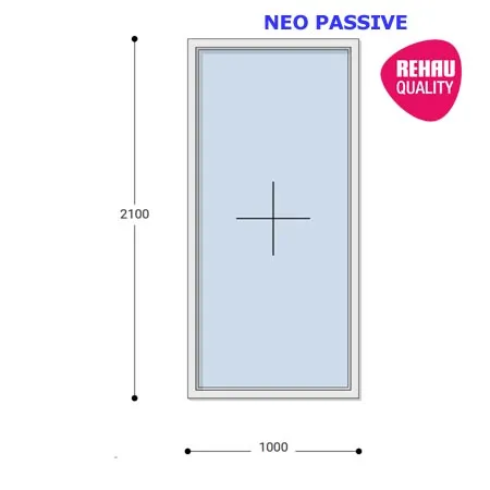 100x210 Műanyag ablak, Egyszárnyú, Fix, Neo Passive Rehau