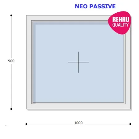 100x90 Műanyag ablak, Egyszárnyú, Fix, Neo Passive Rehau