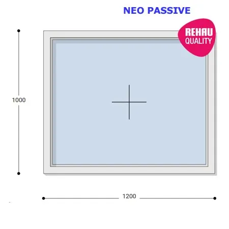 120x100 Műanyag ablak, Egyszárnyú, Fix, Neo Passive Rehau