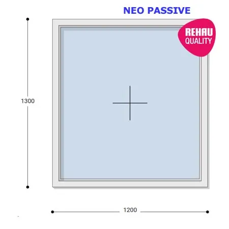 120x130 Műanyag ablak, Egyszárnyú, Fix, Neo Passive Rehau