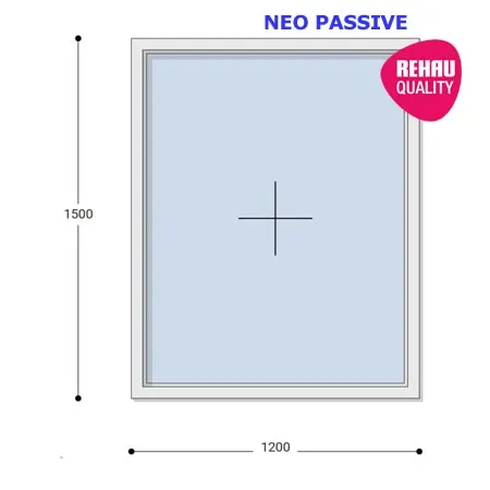 120x150 Műanyag ablak, Egyszárnyú, Fix, Neo Passive Rehau