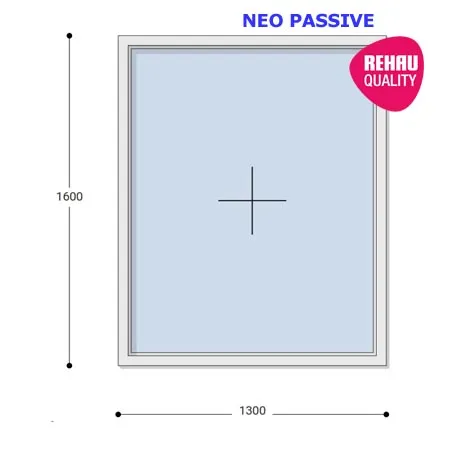130x160 Műanyag ablak, Egyszárnyú, Fix, Neo Passive Rehau