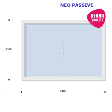 140x100 Műanyag ablak, Egyszárnyú, Fix, Neo Passive Rehau