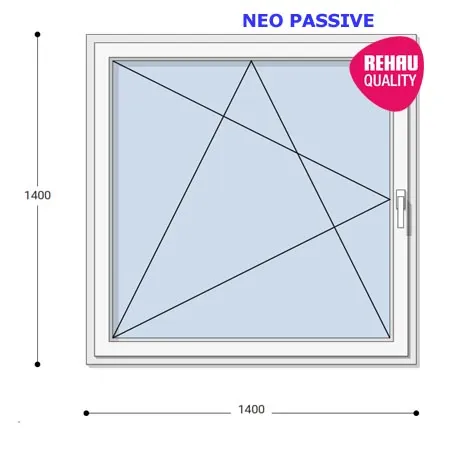 140x140 Műanyag ablak, Egyszárnyú, Bukó/Nyíló, Neo Passive Rehau