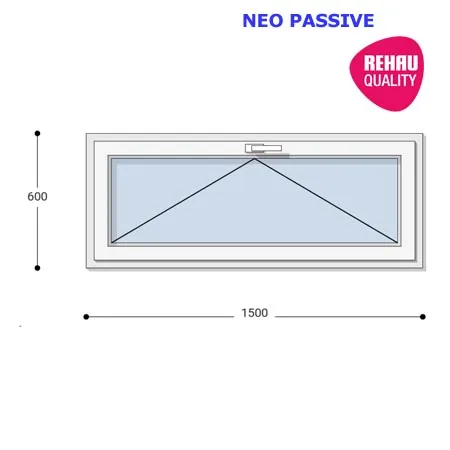 150x60 Műanyag ablak, Egyszárnyú, Bukó, Neo Passive Rehau