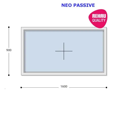 160x90 Műanyag ablak, Egyszárnyú, Fix, Neo Passive Rehau