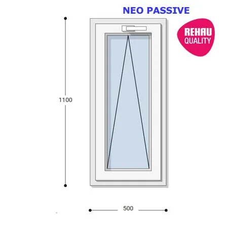 50x110 Műanyag ablak, Egyszárnyú, Bukó, Neo Passive Rehau