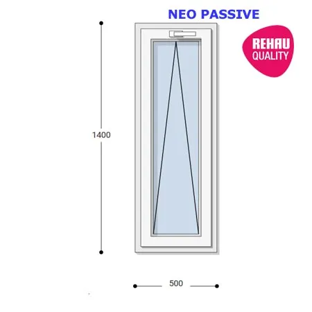 50x140 Műanyag ablak, Egyszárnyú, Bukó, Neo Passive Rehau