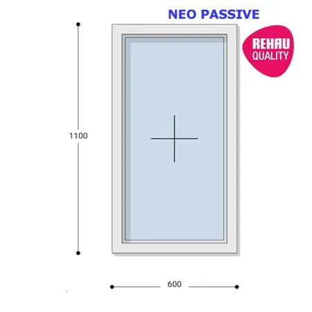 60x110 Műanyag ablak, Egyszárnyú, Fix, Neo Passive Rehau