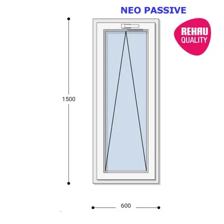 60x150 Műanyag ablak, Egyszárnyú, Bukó, Neo Passive Rehau
