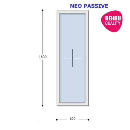 60x180 Műanyag ablak, Egyszárnyú, Fix, Neo Passive Rehau