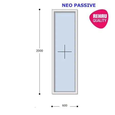 60x200 Műanyag ablak, Egyszárnyú, Fix, Neo Passive Rehau