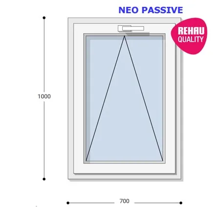 70x100 Műanyag ablak, Egyszárnyú, Bukó, Neo Passive Rehau