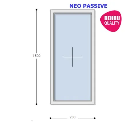 70x150 Műanyag ablak, Egyszárnyú, Fix, Neo Passive Rehau