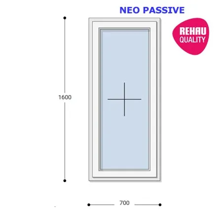 70x160 Műanyag ablak, Egyszárnyú, Fix Ablakszárnyban, Neo Passive Rehau
